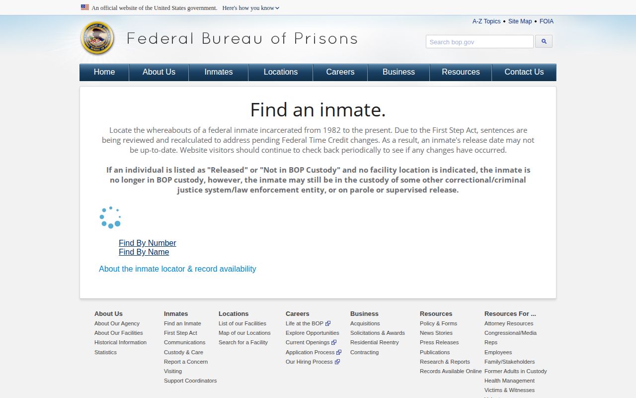 Wood County federal released inmate BOP locator